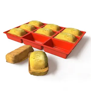 Silicone Cake Mold, 9 Cavity 3D Design, High Temperature Baking, Multifunctional Mini Brownie Pan, DIY Candy Art Tool, Soap Mold, Silicone Loaf Molds