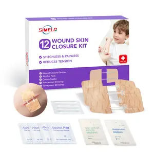 SIMELO Wound Skin Closure Kit– Stitchless & Painless Wound Closure Strips, Suture & Butterfly Bandage Alternative, Adjustable Tension, Family & Emergency First Aid Kit for Cuts & Wounds