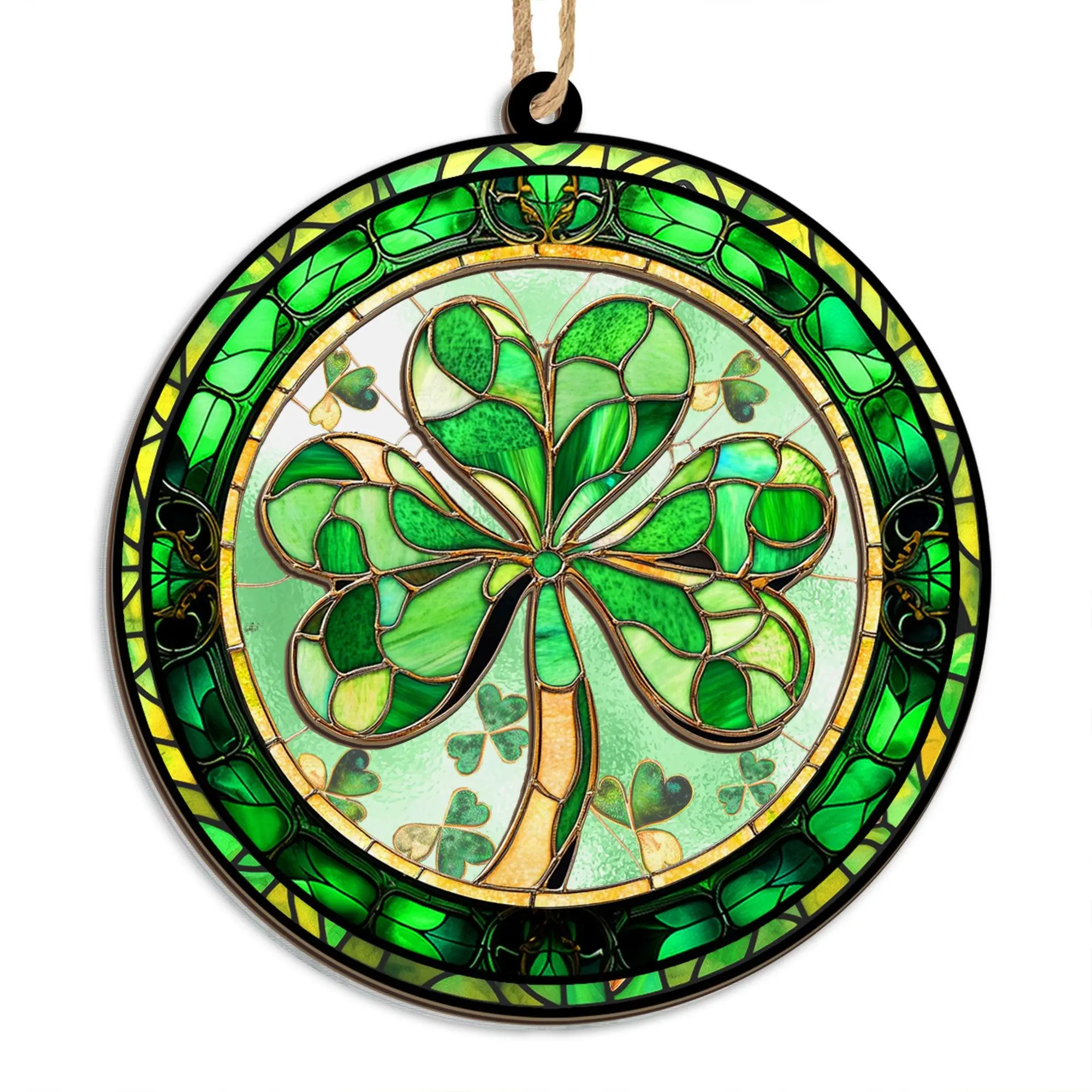 Irish Gifts for Women, Men - Christmas Ornaments 2024, Good Luck, Spiritual Gifts for Women, Mom, Friends, St Patricks Day Shamrock Accessories - Christmas Decorations Suncatcher Ornaments