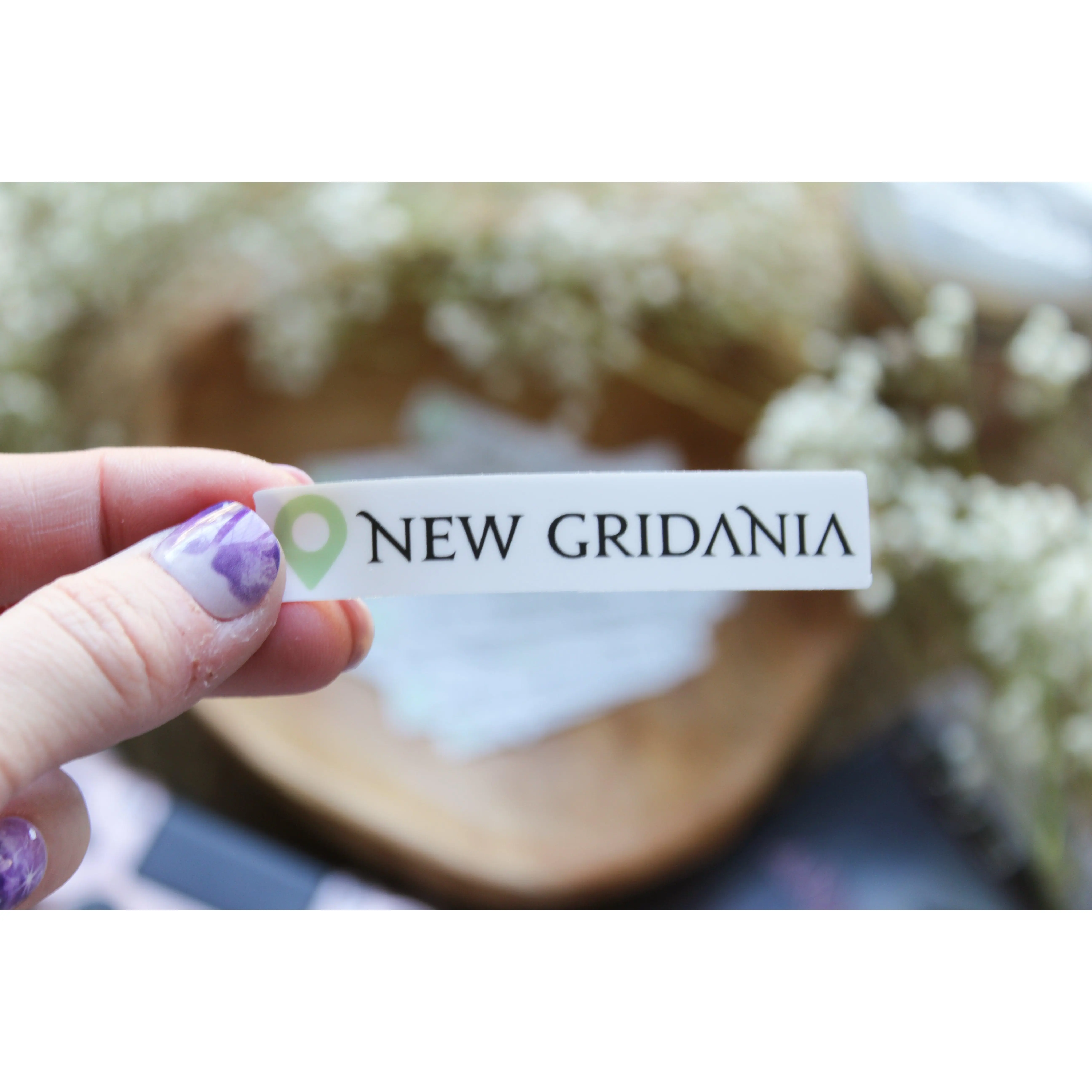 Final Fantasy XIV New Gridania Location Tag Waterproof Vinyl Sticker | Matte Finish | 0.5" x 3"
