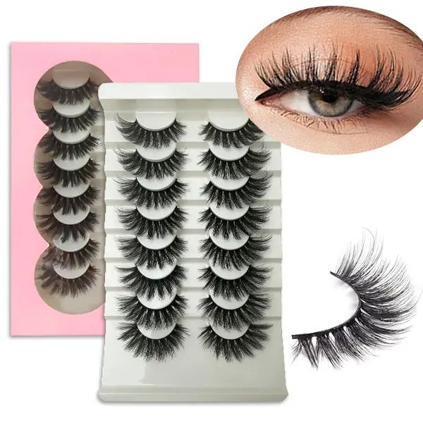 8 Pairs 8D Russian Volume False Eyelashes, Fluffy Faux Mink Lash Extensions with a Dramatic Long Look for Beginners, Eyelashes Extensions, Long Lashes False Eyelashes & Adhesives, Natural Looking False Eyelashes & Adhesives