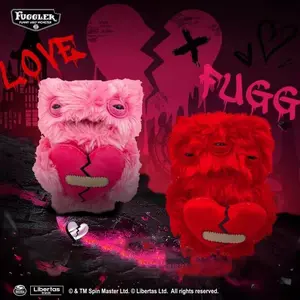 Fuggler Tooth Doll Monster Plush Toy, Cute Funny Stuffed Animal, Adorable Monster Soft Toy, Valentine's Day Heart-Themed Gift