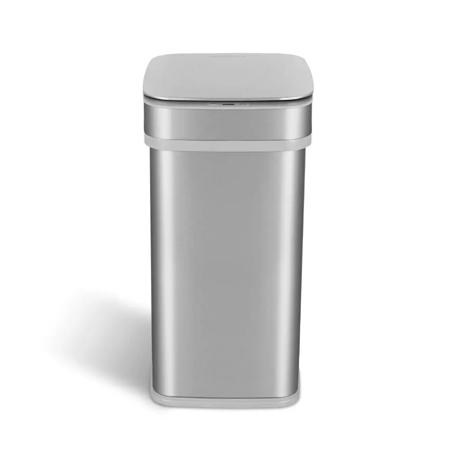 Ninestars Nova2 Series 13 Gal Trash Can, Square Smart Garbage Bin, Odor Neutralizing Waste Can, Automatic Kitchen Bin, Sensor Trash Container, Large Kitchen Waste Bin, Modern Home Trash Can
