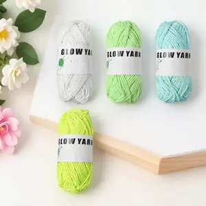 Glow in the Dark Yarn for Crochet DIY | Soft & Elastic Fluorescent Craft thread | Eco-Friendly Skin-Safe Material for Creative Handmade Projects | Spring Crafting Must-Haves