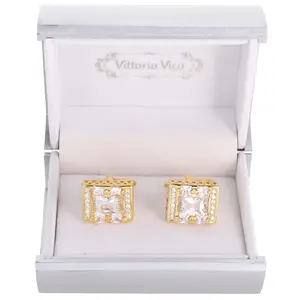 VITTORIO VICO Gold Iced Wedding Cufflinks (CL100x Series)