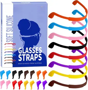 Glasses Strap, 8 Pack Kids Eyeglasses Sunglasses String Strap Glasses Band Holder Eyewear Retainer, Silicone Elastic Sports Toddlers Glasses Strap with Ear Grip Hooks