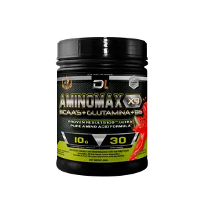 Aminomax X9 BCAAs Powder Blend 30 Servings Watermelon Flavor Sugar-Free Essential Aminos for Muscle Growth & Recovery