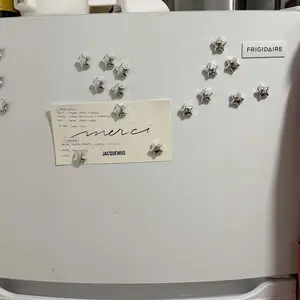 10 Pcs Adorable Silver Star-Shaped Fridge Magnets for Creating Star Designs, Perfect for Adorning Refrigerators, Offices and Homes, Kitchen and Office Decor, Fridge Organization and Decorative Magnet Tools, Refrigerator Decorating Magnet