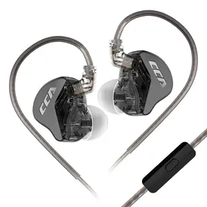 Cca Cra In-Ear Monitor High Quality Headphones with Microphone, Strong Bass Dynamic Wired Earbuds, Detachable 2pin Ofc Audio Cable, Noise Cancelling, 3.5mm Interface