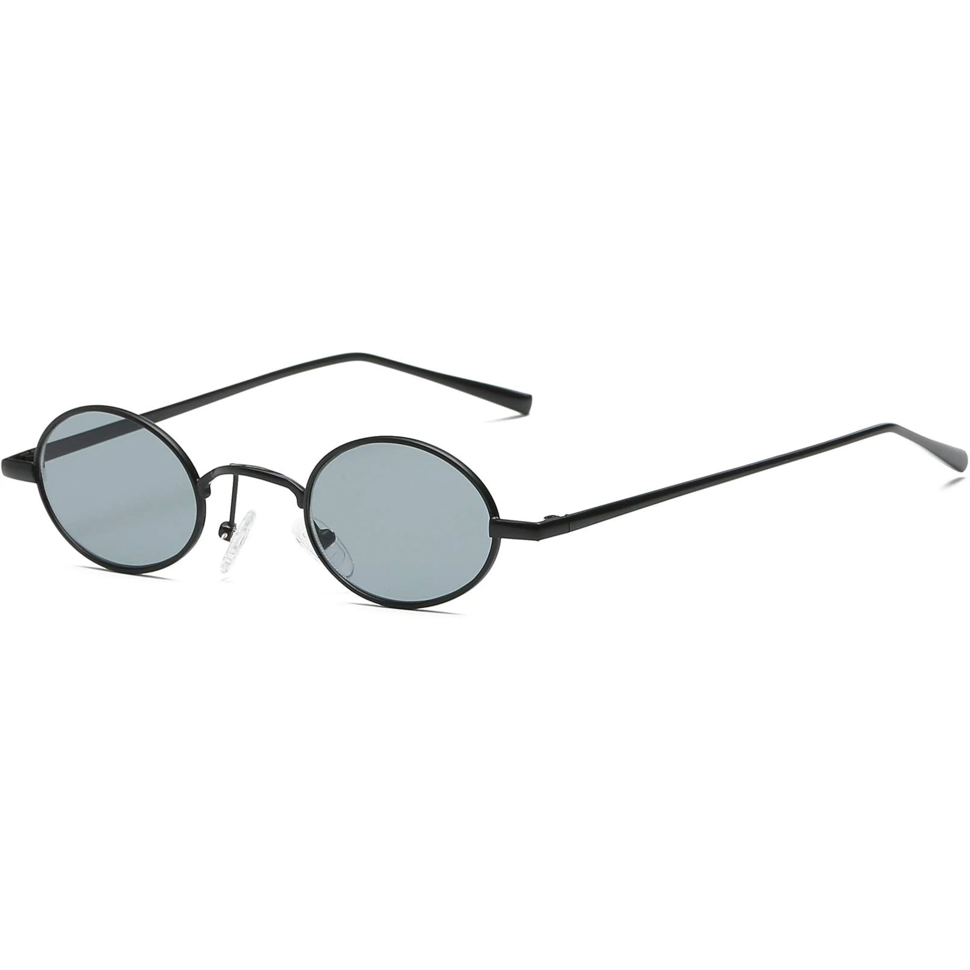 FEISEDY Vintage Small Round Sunglasses Retro Oval Slender Metal Frame Candy Colors B2422