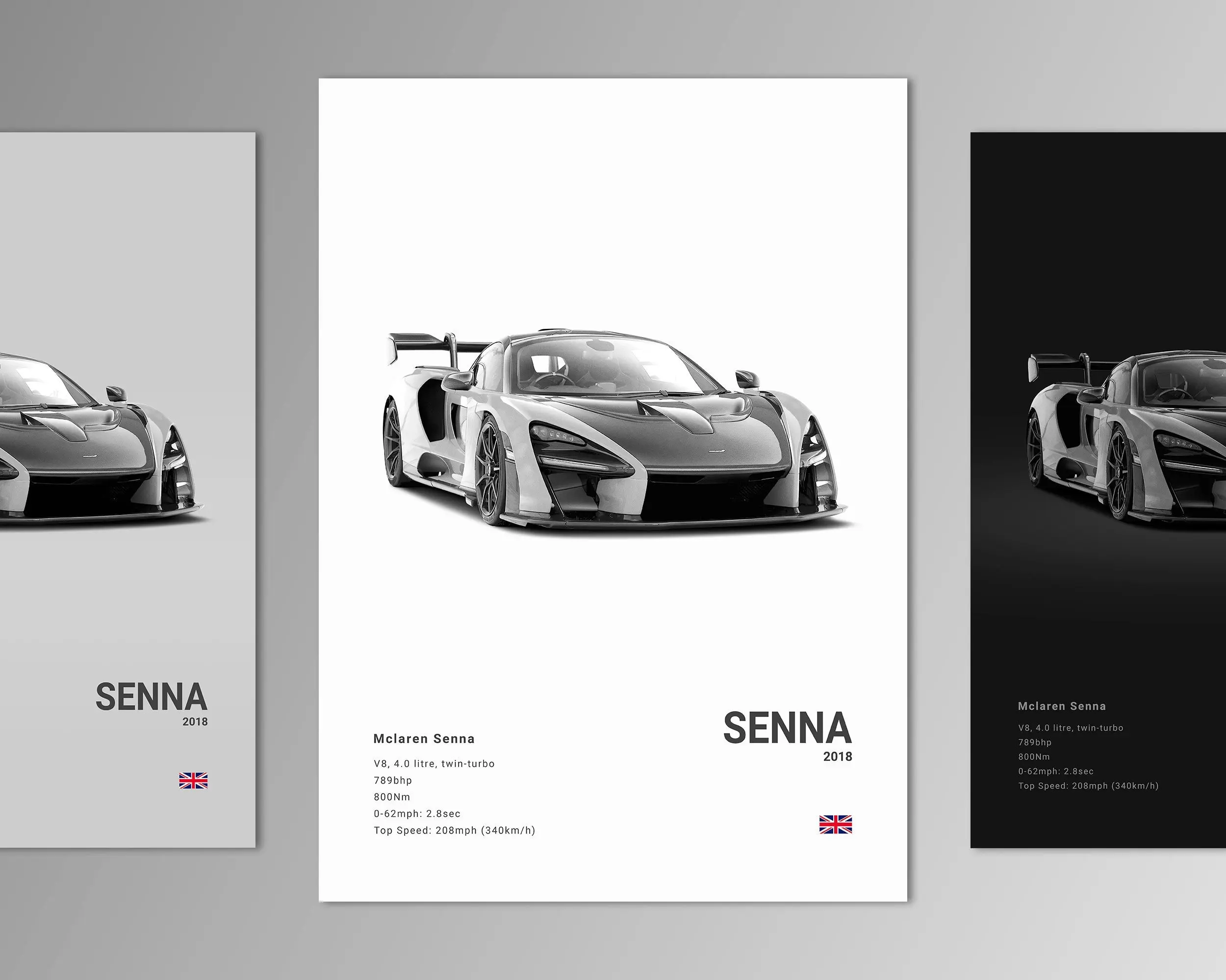 Mclaren Senna Poster No Frame Print | Wall Art | Car Photography
