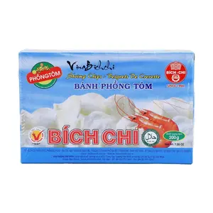 BICH CHI Vietnamese Fried Shrimp Chips - Authentic 200g Snack, Restaurant Style Crispy Prawn Crackers, DIY Frying Kit