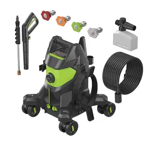 Pressure Washer, Power Washers with 4 Lockable Wheels,High Pressure Washers with Anti-tip Design, Foam Cannon for Cars/Fences/Driveways/Home Cleaning