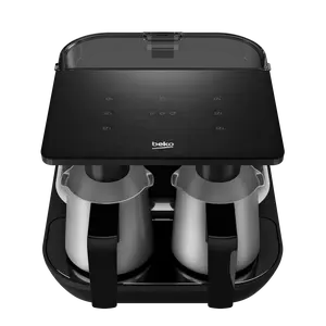 Beko Electric Turkish & Greek Coffee Maker, 6-Cup, Anti-Spill Sensor, Fast Brewing, BPA Free, UL Certified, Matte Black