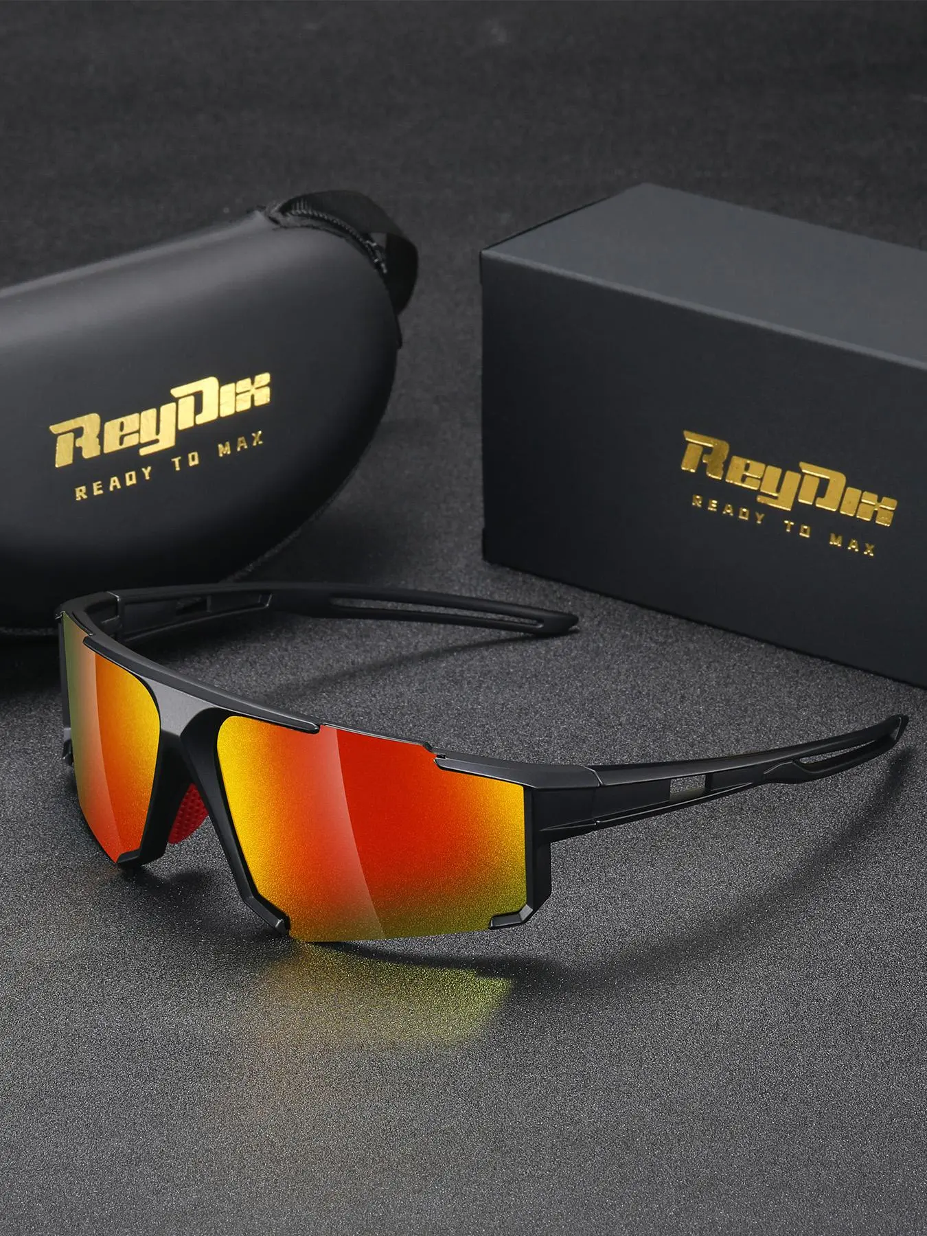 Reydix Unisex High-End Full Frame Sunglasses, Outdoor Hiking Fishing Square Sunglasses, Polarized Sports Sunglasses, Uv400 Protection, Casual Style, All Seasons, Sports Outdoor Sunglasses