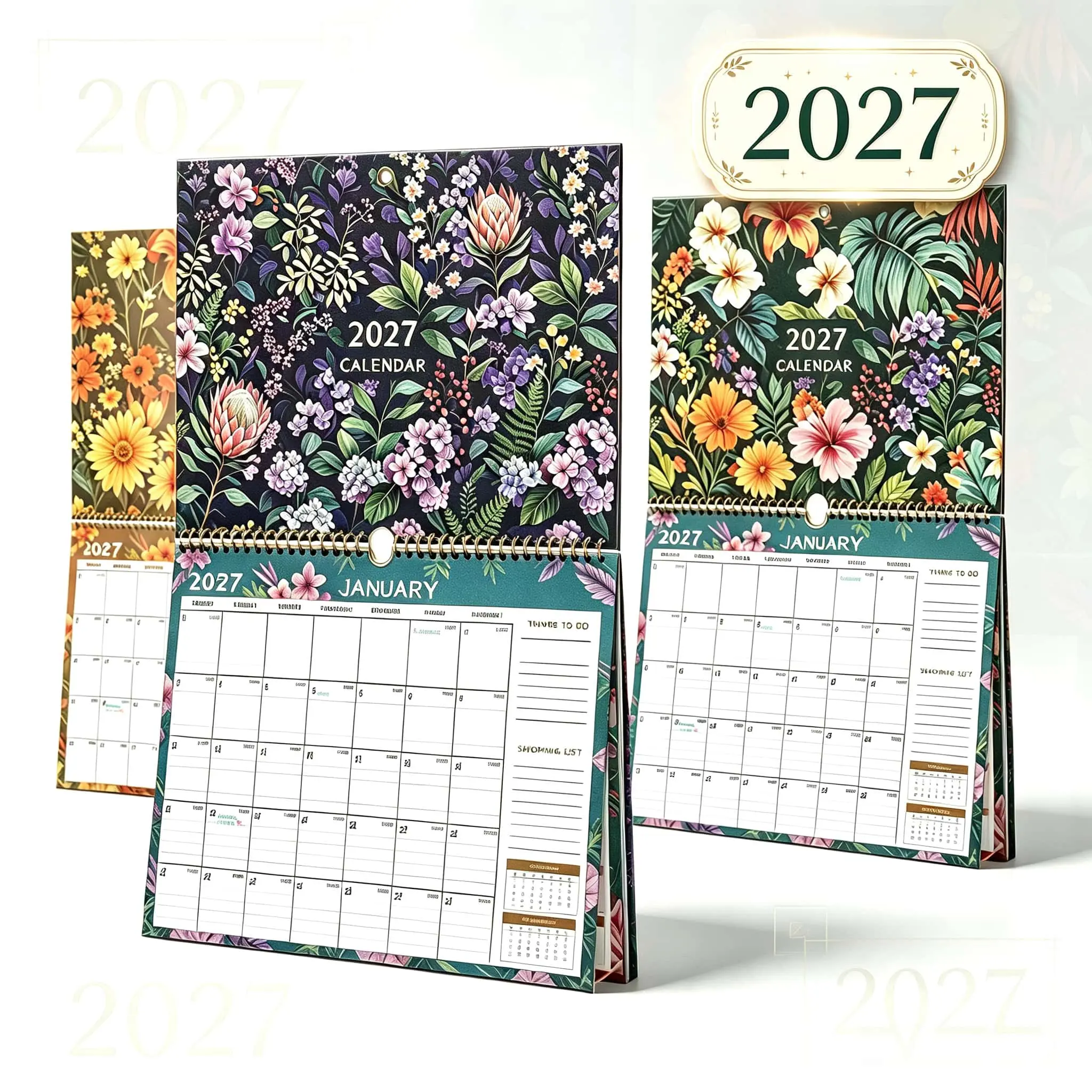 2027 Wall Calendar Planner, Teacher , Office Accessories & Stationery Supplies for Back to School Planning Smart Monthly Layout 2027 Calendar with Marked Holidays Spacious Daily Blocks Daily Countdown Previous & Next Month View Ideal Christmas Gifts-MM