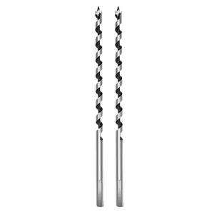 2 Pack 3/8" (10mm) x 9 inch Auger Drill Bit, 10x230mm Hex Shank Ship Auger Bit for Soft Hard Wood Plastic Composite Materials and DIY Projects