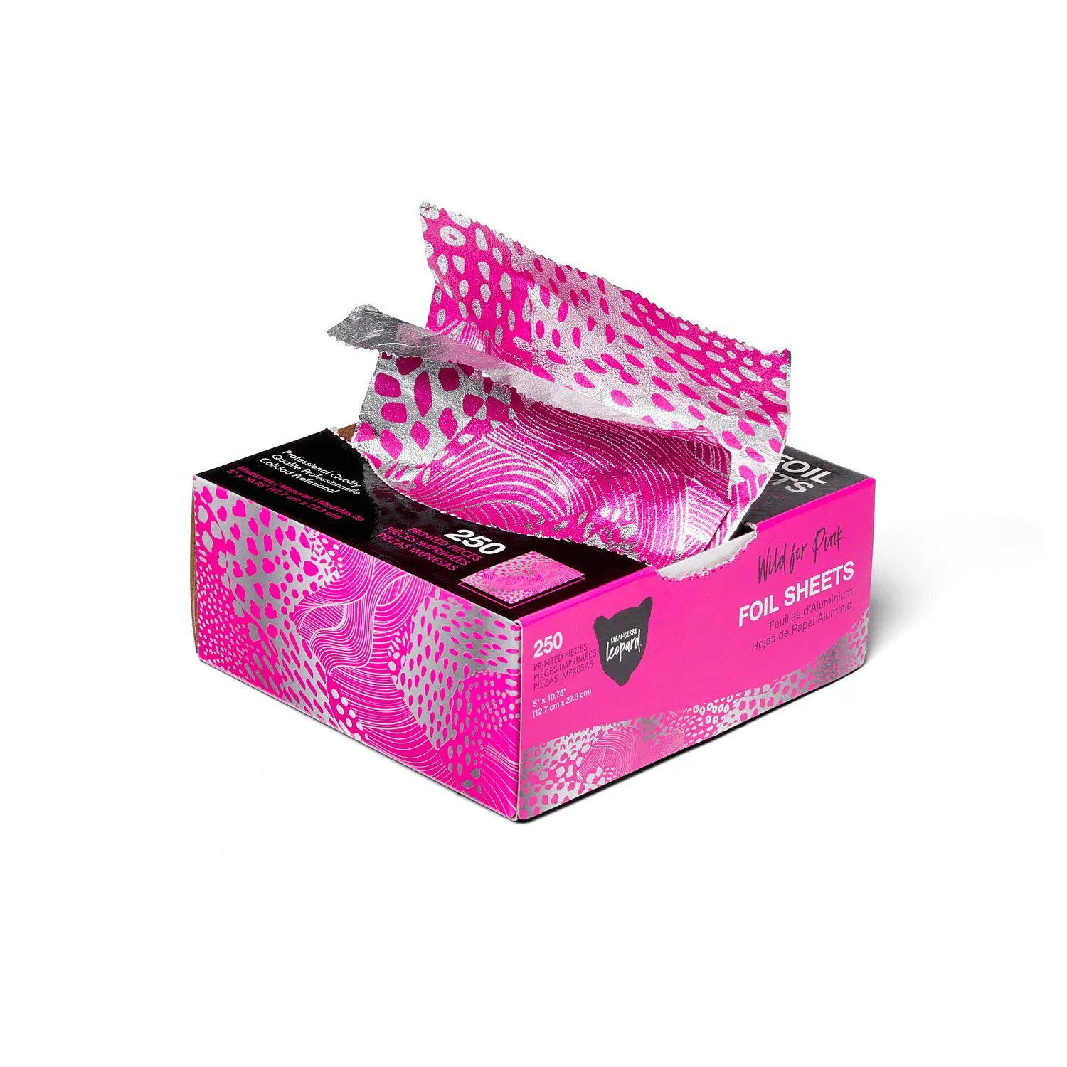Strawberry Leopard Wild For Pink HALF Size Pattern Foil Sheets 5x10.75" 250 ct Strawberry Leopard Wild For Pink HALF Size Pattern Foil Sheets 5x10.75" 250 ct