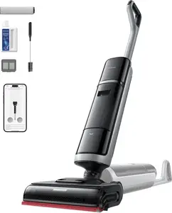 DREAME H15 Pro Heat Wet Dry Vacuum Cleaner, 185°F Hot Water Floor Cleaning, Cordless Vacuum Mop with GapFree AI Robotic Arm, 22KPa Suction, 0 Hair Tangle, 212°F Self-Clean, 194°F Hot Air Drying