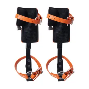 VEVOR Tree Climbing Spikes Set, 1 Pair Alloy Steel Climbing Spurs with Safety Rope & Harness, 350lbs Load Capacity, Arborist Gear for Climbing, Fruit Picking, Orange