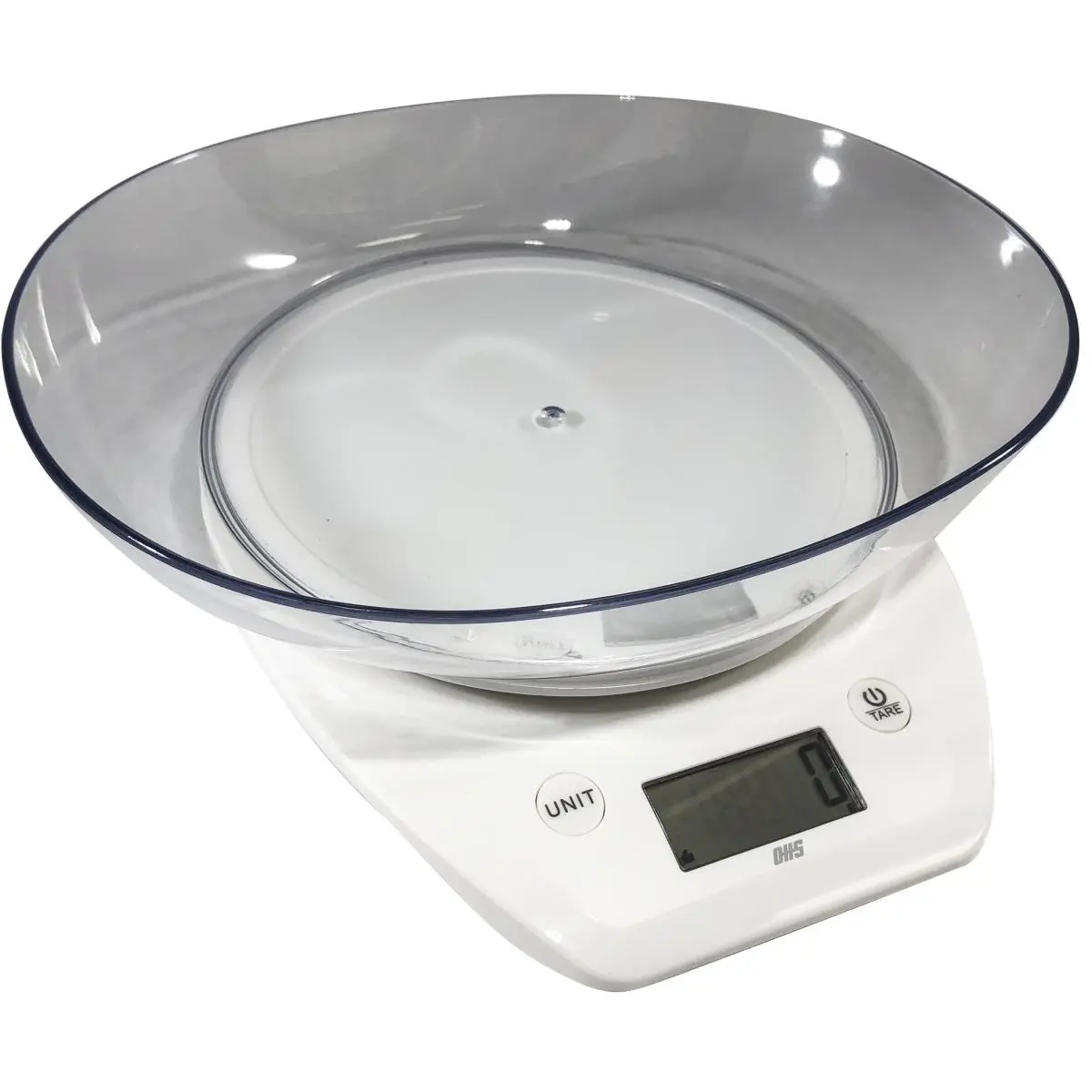 Optima Home Scales AT-5000 Atlas Kitchen Weight Scale with Clear Bowl
