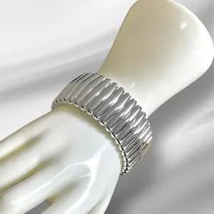 Silver Plated Plastic Bangle - Elegant and Durable Fashion Accessory for Everyday Wear