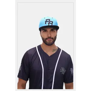 Puerto Rico PR Turquoise Black Flat Brim Snapback Hat – Embroidered Cap