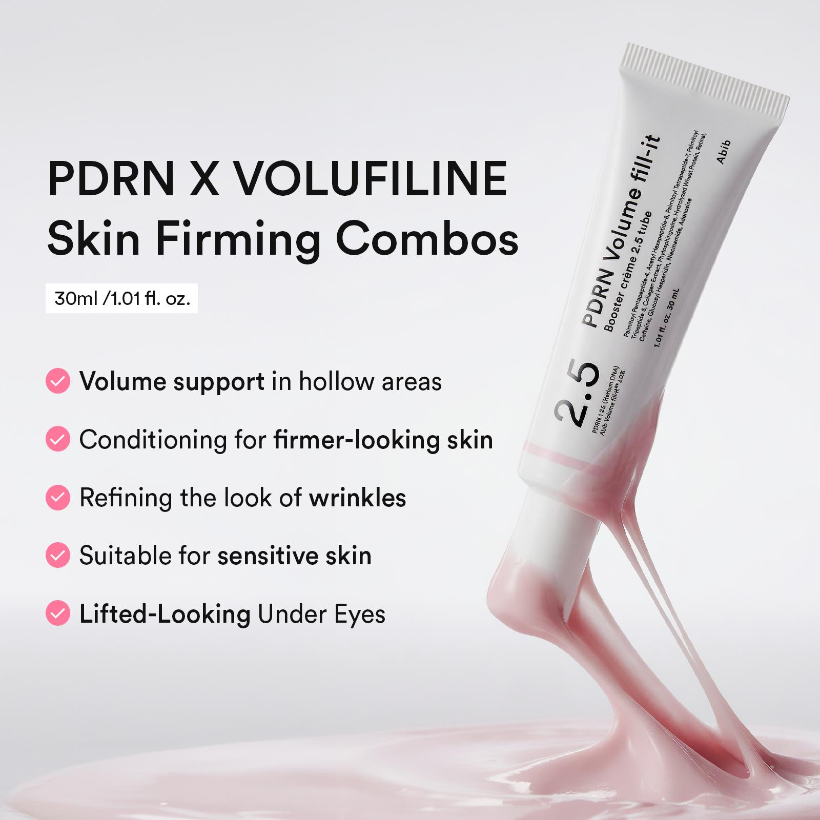[NEW] Abib PDRN Volume fill-it Booster Cream 2.5 tube | PDRN 15,000ppm, Peptides, Retinal | For Forehead, Eye Area, Smile Lines & Neck Wrinkles | Anti-Aging Firming | 1.01 fl oz