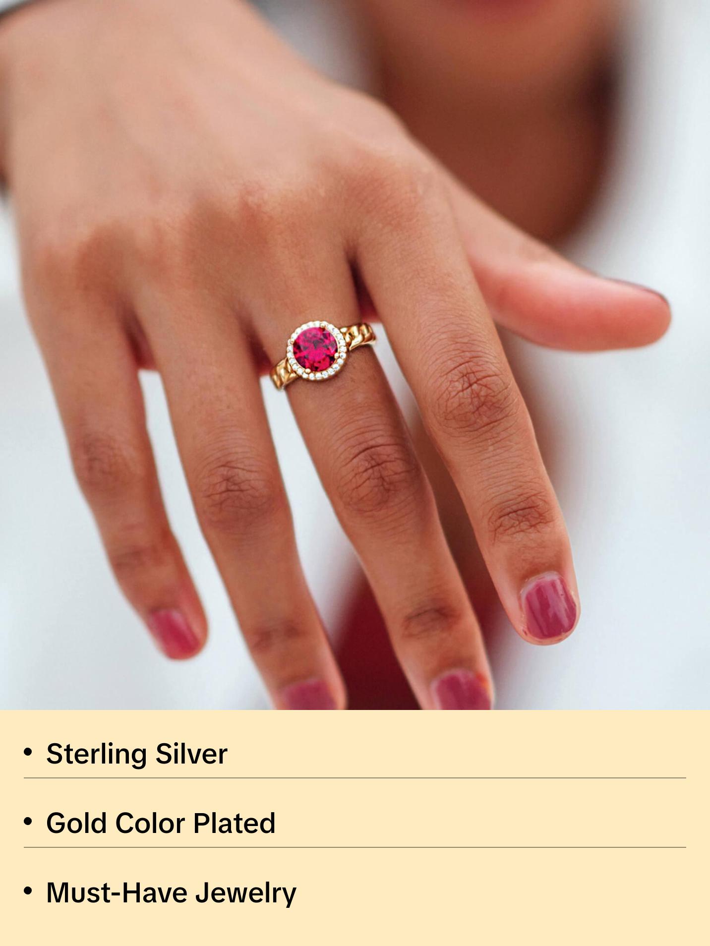 Princess Ruby Ring GOLD/RUBY RED