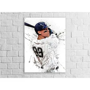 Aaron Judge, NY Yankees, Gallery Canvas Wrap or Museum-Quality Poster Print, Fine Art, Wall Decor for Man Cave, Office or Dorm Room