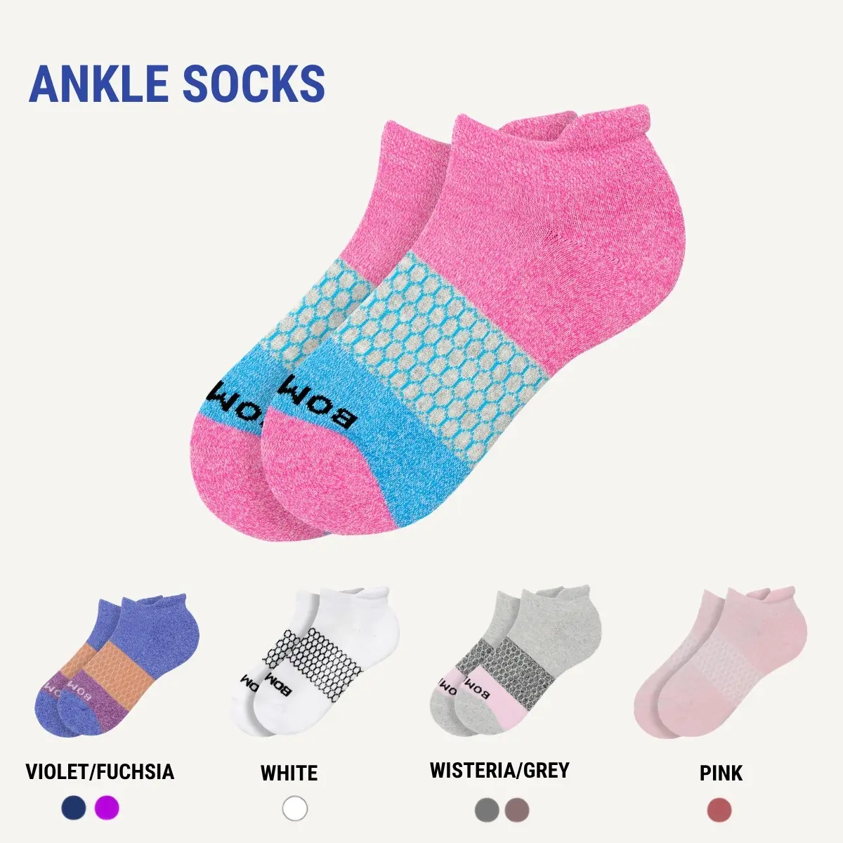 5 Packs BOMBA Women’s Originals Ankle Socks – Soft Cotton Cushioned Socks with Arch Support & Blister Tab (Multiple Colors)