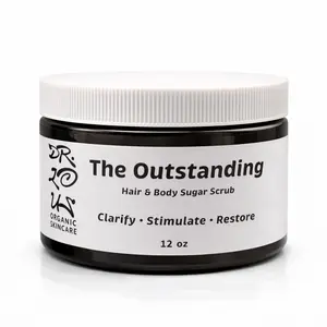 No Lotion Needed Sugar Scrub | Hydrating Exfoliating Body Scrub for Dry Skin | The Outstanding | Plant-Based Skincare | 12 oz