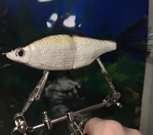 7'' Alewife Resin Glide Bait Hand Poured Super Slow Sink Airbrushed Alewife Shad Pattern Weighted for Musky Bass