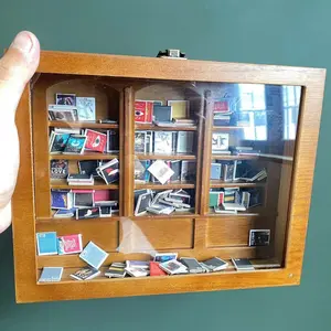 Anxiety Bookshelf 200pcs Mini Books Mini Bookshelf Ornament Miniature Decor Shake Away Anxiety Miniature Library for Book Lovers Home Room Office Decor