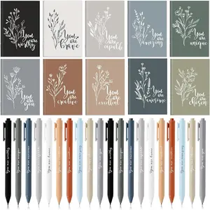 40 count Inspirational Notebooks Motivational Mini Notepads Bulk Aesthetic Mini Notebook with Pen  to School  for Student Teacher Class Coworker Employee Staff Office (Neutral Colors)