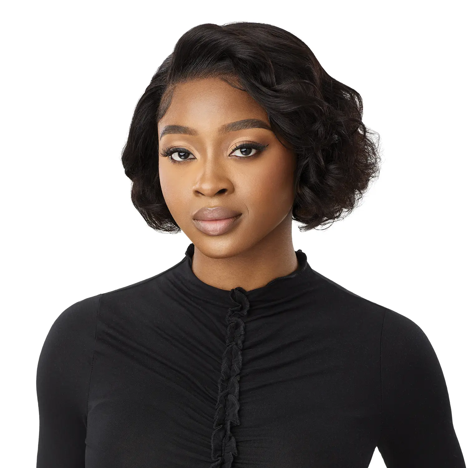My Tresses Black Label Premium Unprocessed Human Hair 13X4 HD Lace Frontal Wig HH-Virgin Wavy Bob 10"