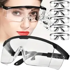 3/10pcs Anti-Splash Work Safety Glasses, Eye Protecting Lab Goggles, Protective Industrial Wind Dust Proof Goggles, Cycling Glasses