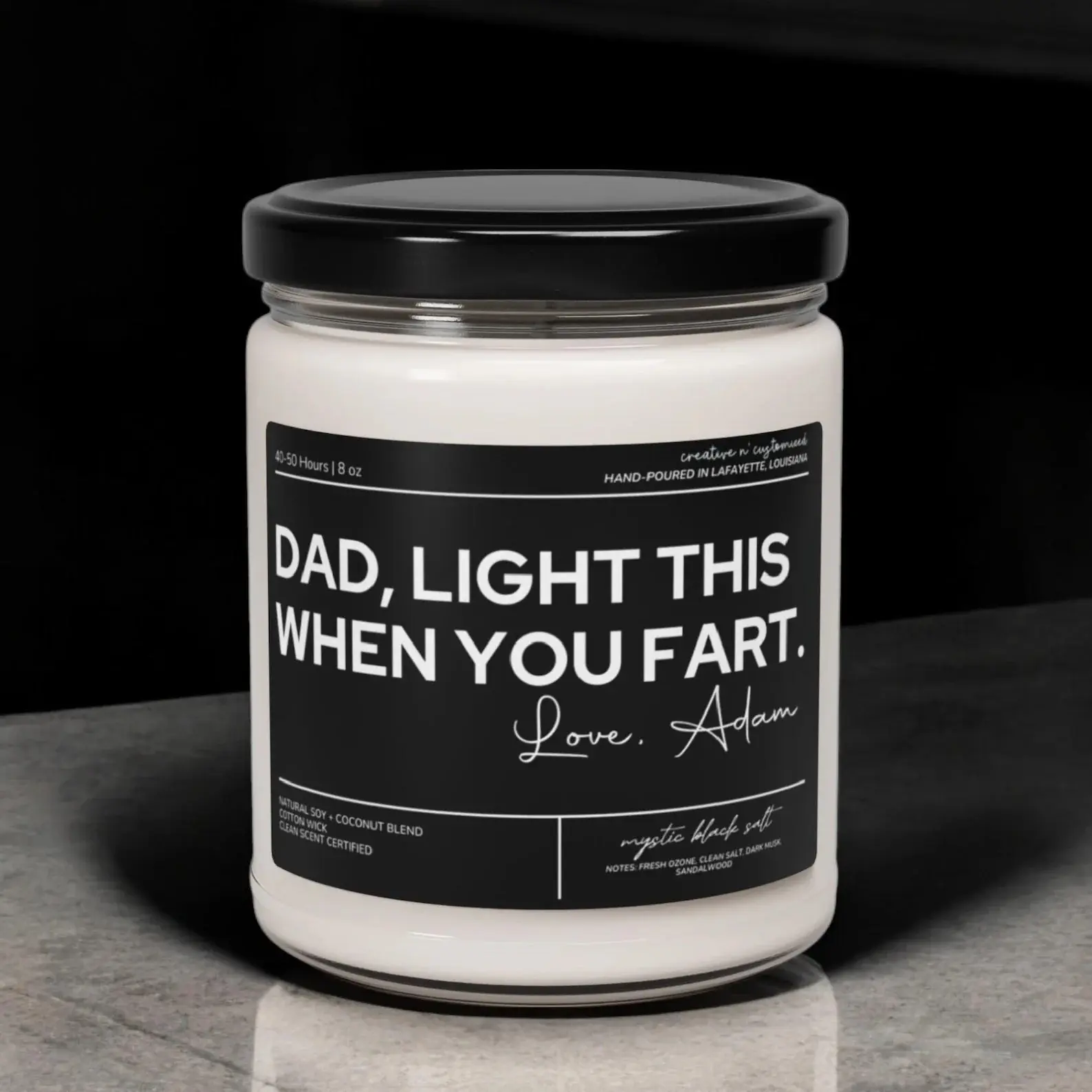 Fathers Day Gift Dad Light Fart Candle, Father's Day Gift, Gift From Kids, Personalized Gift, Gift For Dad, Gift For Grandpa, Christmas , Funny Candle for Dad Happy Father's Day Gift from Daughter Son Bonus Dad Gifts for Husband