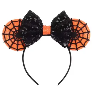 Spiderwebs - Halloween Headband Mouse Ears