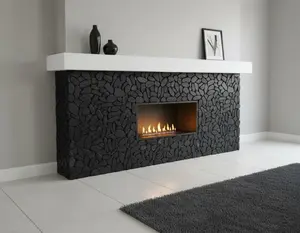 OBSIDIAN 12"x12" Interlocking River Rock