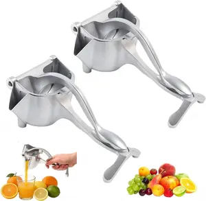 Manual Hand Juicer Squeezer Aluminum Alloy Citrus Press with V-Spout for Lemon Lime Orange Grapefruit Hand-Wash Only