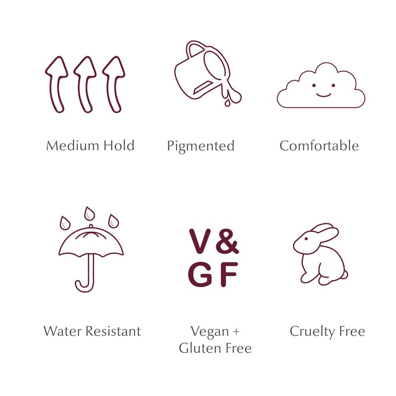 Persona Cosmetics Swipe Up Brow Gel - Waterproof, Dark Brown, Oil Tinted Makeup for Dark Brown Eyes