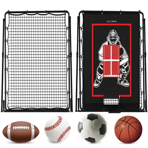 2-in-1 Baseball Pitching Trainer & Rebounder Net, Practice Return Net for Pitching & Throwing Drills, Portable Training Equipment for All Skill Levels