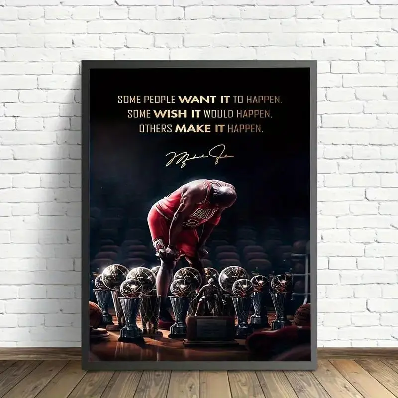 Michael Jordan GOAT Basketball Player Poster, Sport Star Wall Art