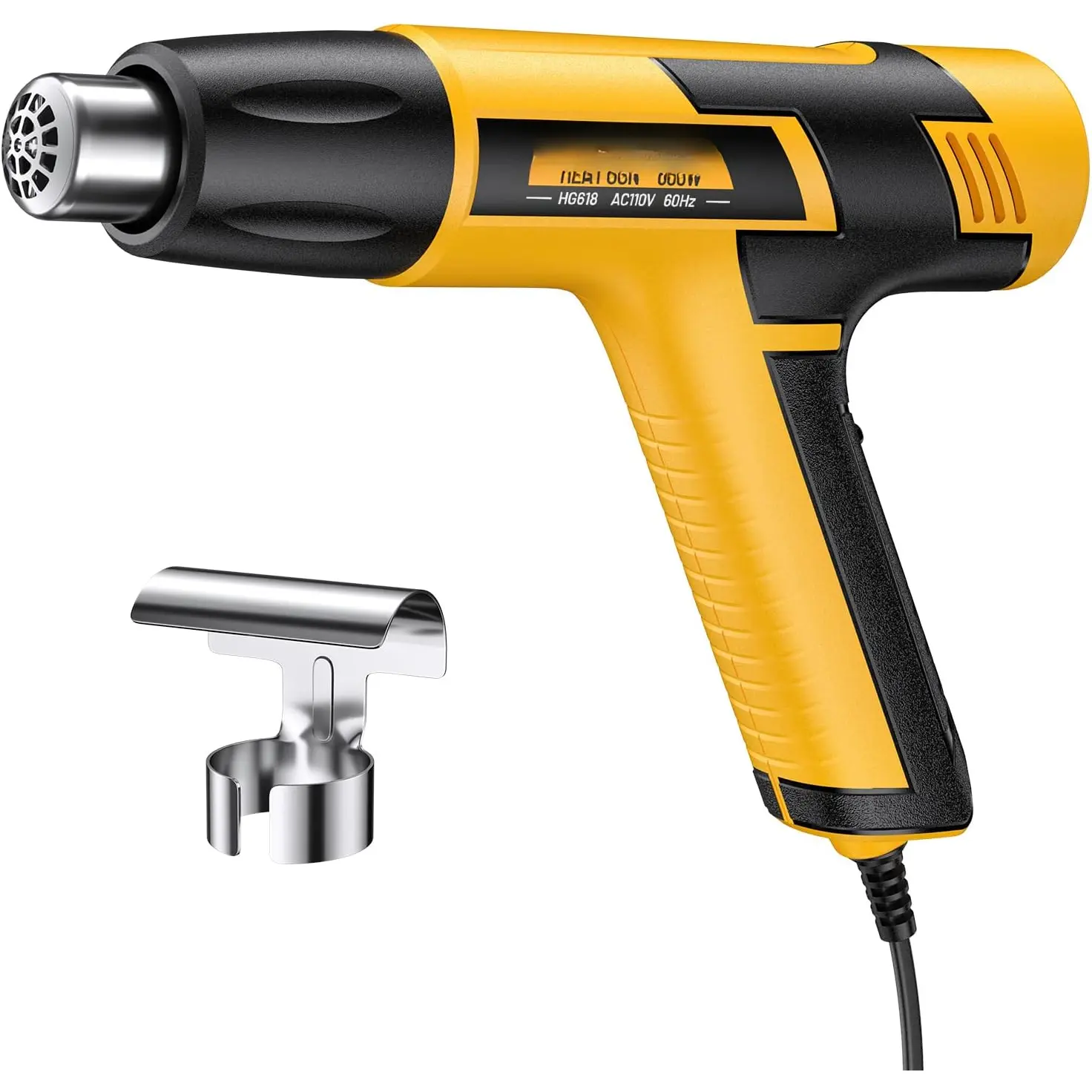 Mini Heat , 600W Dual Temperature Hot Air  Tool 572?&932?, With 4.9Ft Long  and Overheat Protection for Crafts, Embossing,  Stripping, Shrink Wrap, and Heat Shrink Tube, 1 X 600W Mini Heat, 1 X Nozzle