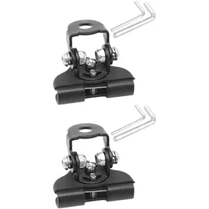 LED Light Bar Mounting Bracket, 2 count Adjustable  Pillar Hood Lighting Mount Clamp Holder with Hex Wrenches, Auto Lamp Accessories, Universal for Off-Road  SUV (Black)