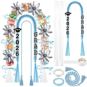 Graduation Ribbon Leis Graduation Candy Lei Kit with Honor Class of 2026 Graduation Gift for Party