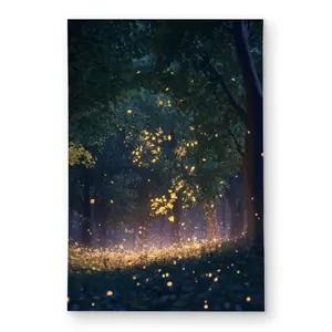 Conscious Sales C1ROAR46HY4QQZ 4 x 6 ft. Glowing Leaves Blue Outdoor Rectangle Area Rug - Home Decor Accent