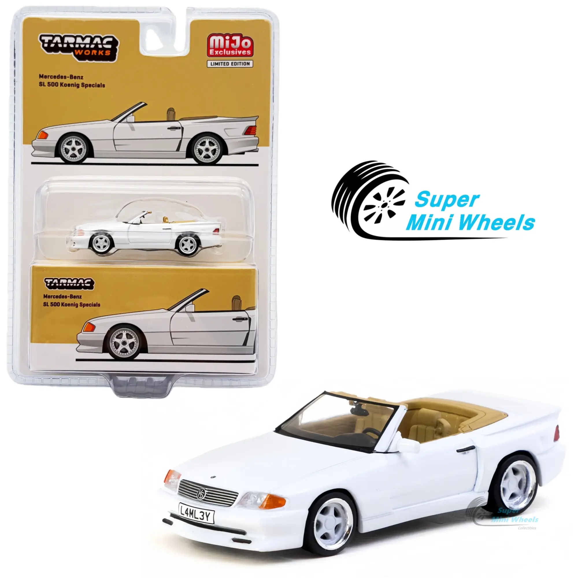 Tarmac Works 1:64 Mercedes-Benz SL 500 Koenig Specials White