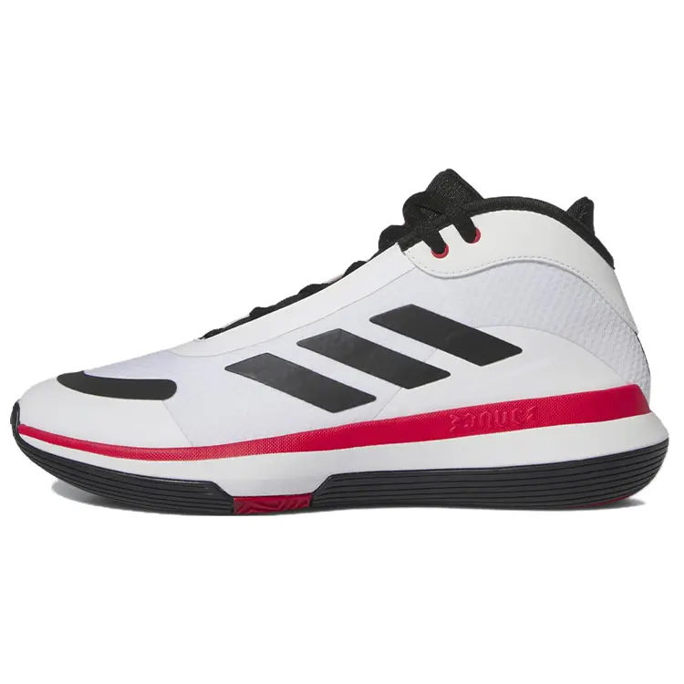 Adidas Bounce Legends White Black Scarlet' Durable Non-slip Mid Top Basketball Shoes Unisex IE9277